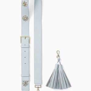 Kate Spade guitar strap with tassel bag charm